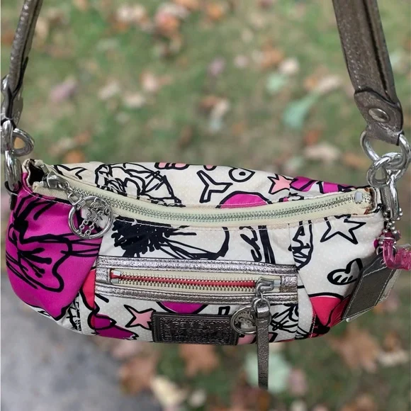 Coach Poppy Graffiti Shoulder Bag – Style No. L1077-16309 RARE - Picture 7 of 14